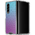 Cheetah Print Purple and Blue Galaxy Z Fold4 5G Clear Case